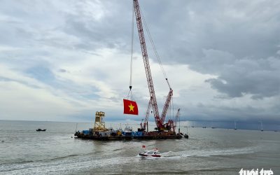 Thượng cờ cho dự án điện gió 5.000 tỉ đồng trên biển tại Trà Vinh