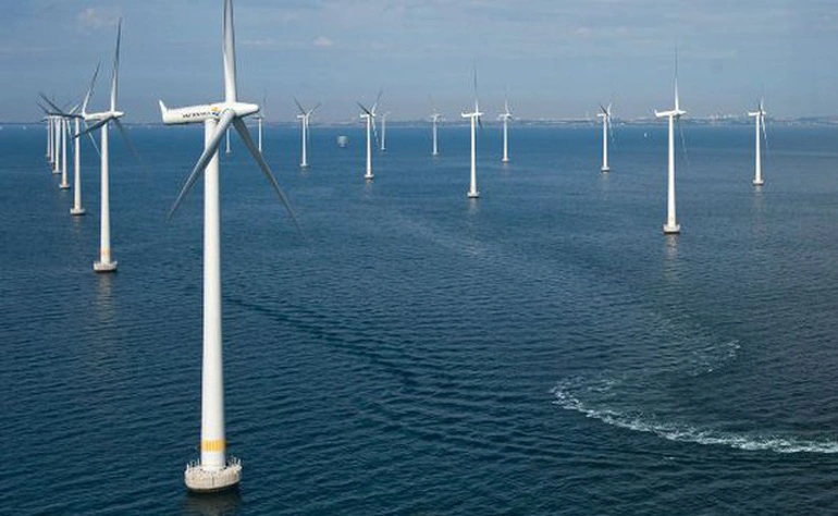 Phối cảnh dự án điện gió trên biển khoảng 1,5 tỷ USD ở Bình Định (Ảnh minh họa).
