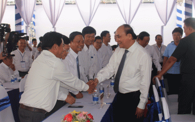 Chủ tịch nước Nguyễn Xuân Phúc dự khánh thành nhà máy điện gió số 5 tại Bến Tre